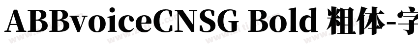 ABBvoiceCNSG Bold 粗体字体转换